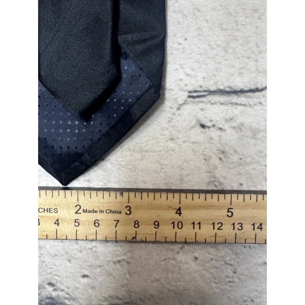 Pierre Cardin Black Solid Silk Blend Mens‎ Necktie